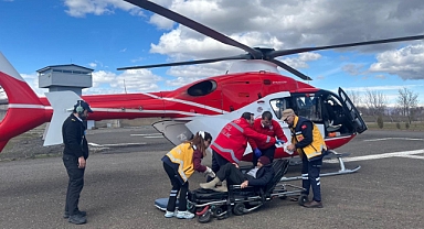 Bingöl’de ambulans helikopter, diyaliz hastası için havalandı