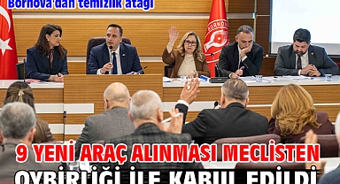 Bornova'dan temizlik atağı 9 yeni araç alınması meclisten oybirliği ile kabul edildi