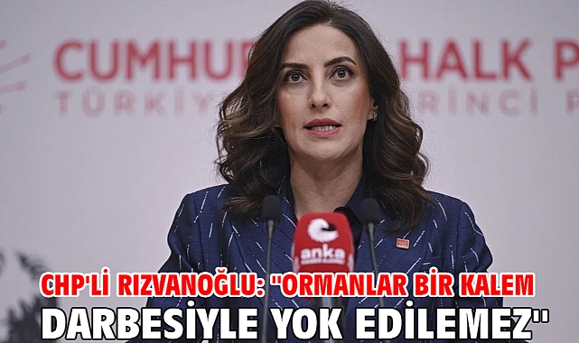 CHP'li Rızvanoğlu: ''Ormanlar bir kalem darbesiyle yok edilemez''
