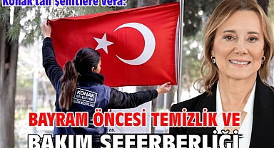 Konak'tan şehitlere vefa: Bayram öncesi temizlik ve bakım seferberliği
