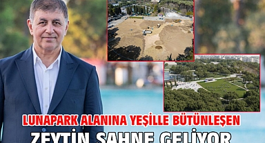 Lunapark alanına yeşille bütünleşen Zeytin Sahne geliyor