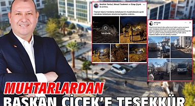 Muhtarlardan Başkan Çiçek’e Teşekkür