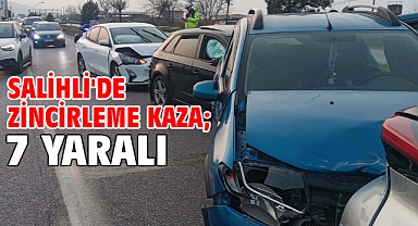 Salihli'de zincirleme kaza; 7 yaralı