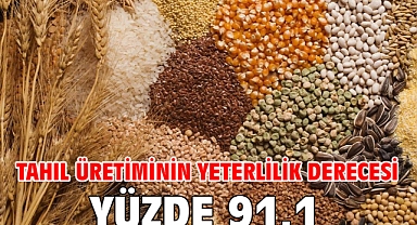 Tahıl üretiminin yeterlilik derecesi yüzde 91,1