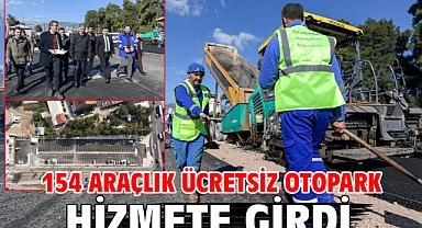 154 araçlık ücretsiz otopark hizmete girdi