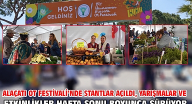  Alaçatı Ot Festivali’nde stantlar açıldı, yarışmalar ve etkinlikler hafta sonu boyunca sürüyor