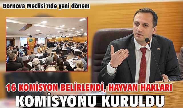 Bornova Meclisi'nde yeni dönem 16 komisyon belirlendi, Hayvan Hakları Komisyonu kuruldu