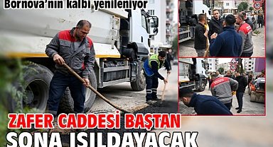 Bornova’nın kalbi yenileniyor Zafer Caddesi baştan sona ışıldayacak