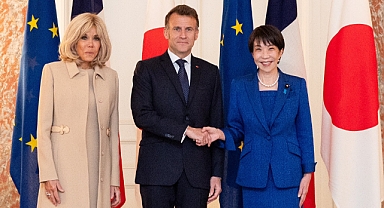 Fransa Cumhurbaşkanı Emmanuel Macron, Japonya’da