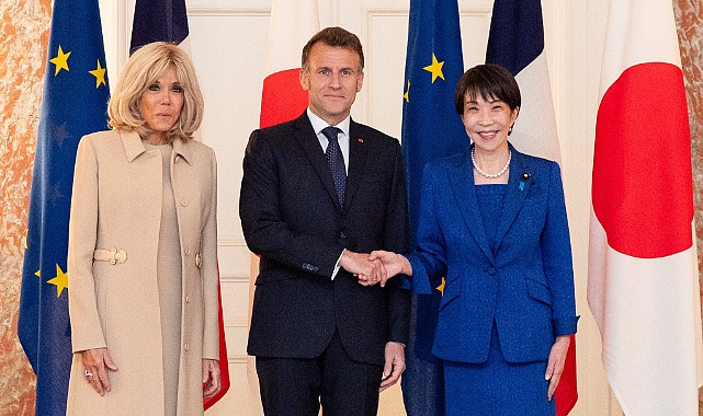 Fransa Cumhurbaşkanı Emmanuel Macron, Japonya’da