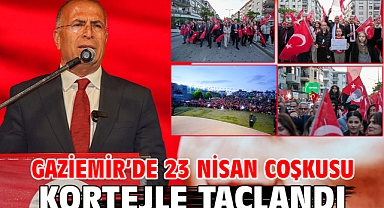 Gaziemir’de 23 Nisan coşkusu kortejle taçlandı