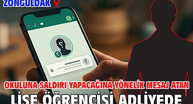 Okuluna saldırı yapacağına yönelik mesaj atan lise öğrencisi adliyede