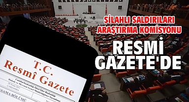 Silahlı saldırıları araştırma komisyonu Resmi Gazete'de