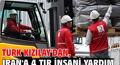 Türk Kızılay'dan, İran'a 4 TIR insani yardım
