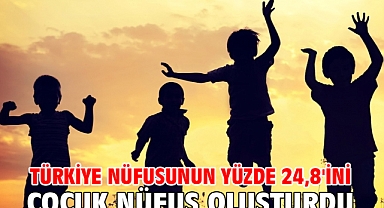 Türkiye nüfusunun yüzde 24,8'ini çocuk nüfus oluşturdu