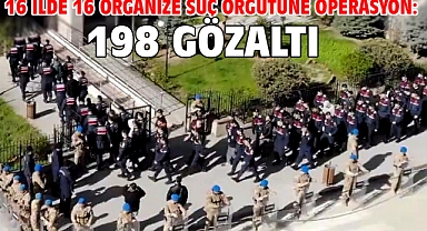 16 ilde 16 organize suç örgütüne operasyon: 198 gözaltı