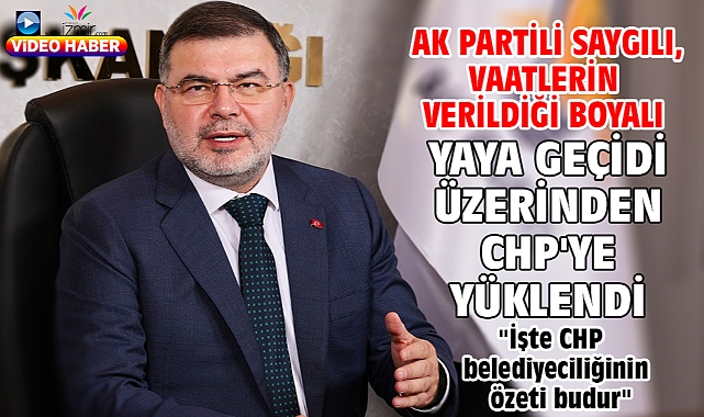 AK Partili Saygılı, vaatlerin verildiği boyalı yaya geçidi üzerinden CHP'ye yüklendi!
