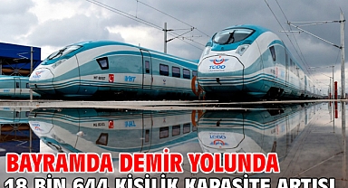 Bayramda demir yolunda 18 bin 644 kişilik kapasite artışı
