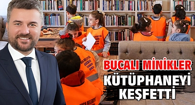 Bucalı minikler kütüphaneyi keşfetti