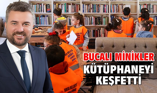 Bucalı minikler kütüphaneyi keşfetti