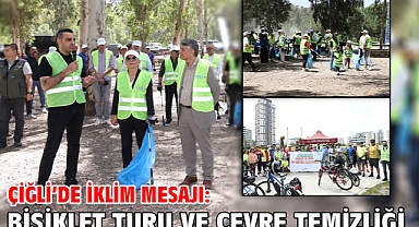 Çiğli’de İklim Mesajı: Bisiklet Turu ve Çevre Temizliği