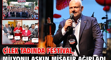 Çilek tadında festival, milyonu aşkın misafir ağırladı