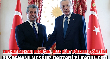 Cumhurbaşkanı Erdoğan, Irak Kürt Bölgesel Yönetimi Başbakanı Mesrur Barzani'yi kabul etti