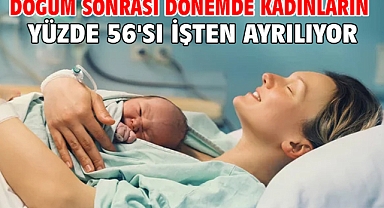Doğum sonrası dönemde kadınların yüzde 56'sı işten ayrılıyor