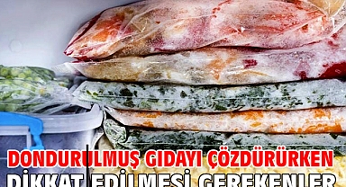 Dondurulmuş gıdayı çözdürürken dikkat edilmesi gerekenler