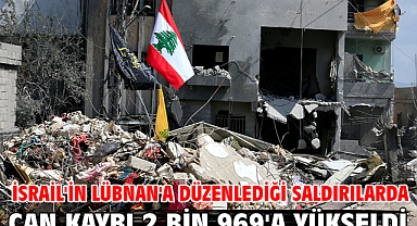 İsrail'in Lübnan'a düzenlediği saldırılarda can kaybı 2 bin 969'a yükseldi