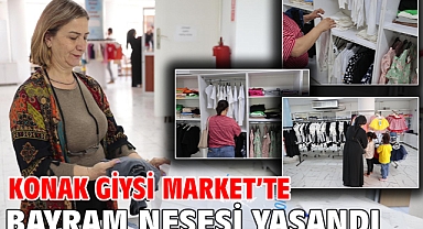 Konak Giysi Market’te bayram neşesi yaşandı