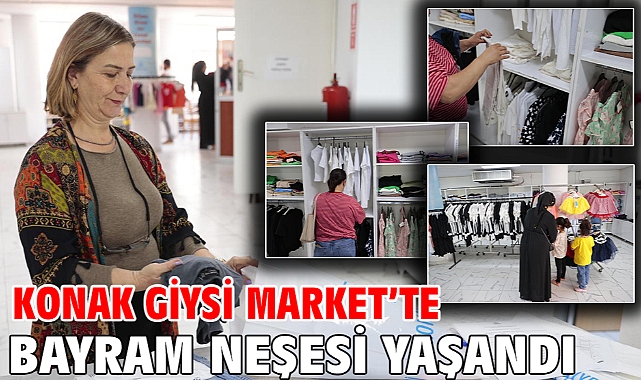 Konak Giysi Market’te bayram neşesi yaşandı