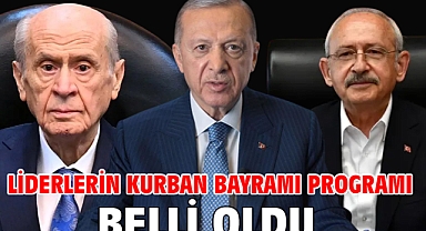 Liderlerin Kurban Bayramı programı belli oldu