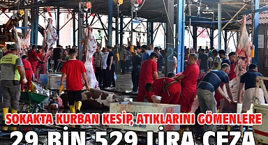 Sokakta kurban kesip, atıklarını gömenlere 29 bin 529 lira ceza