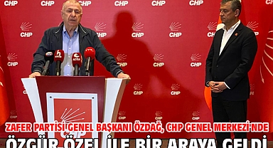 Zafer Partisi Genel Başkanı Özdağ, CHP Genel Merkezi'nde Özgür Özel ile bir araya geldi