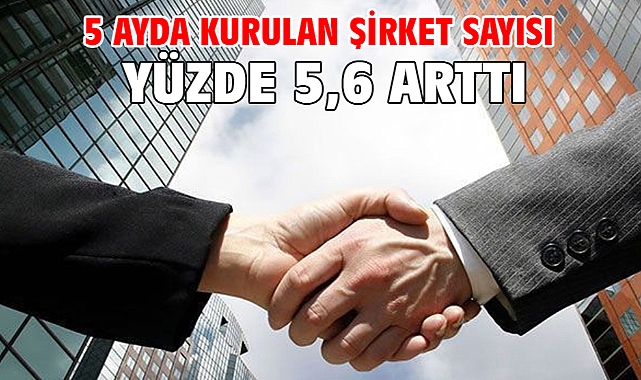 5 ayda kurulan şirket sayısı yüzde 5,6 arttı