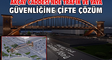 Akçay Caddesi'nde trafik ve yaya güvenliğine çifte çözüm