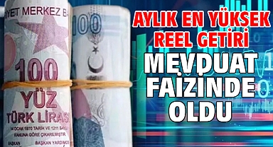 Aylık en yüksek reel getiri mevduat faizinde oldu