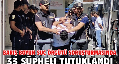 Barış Boyun suç örgütü soruşturmasında 33 şüpheli tutuklandı