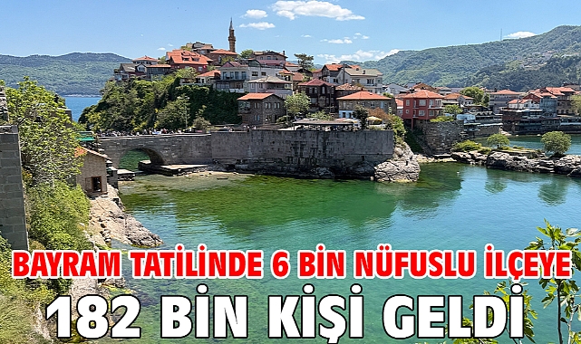 Bayram tatilinde 6 bin nüfuslu ilçeye 182 bin kişi geldi