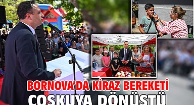 Bornova’da kiraz bereketi coşkuya dönüştü