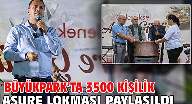Büyükpark’ta 3500 kişilik aşure lokması paylaşıldı