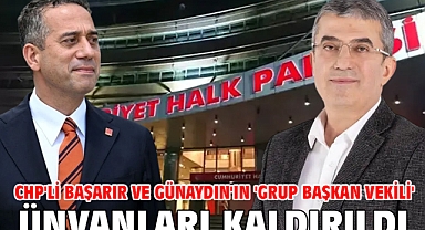 CHP'li Başarır ve Günaydın'ın 'grup başkan vekili' ünvanları kaldırıldı