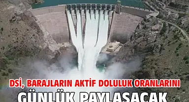 DSİ, barajların aktif doluluk oranlarını günlük paylaşacak