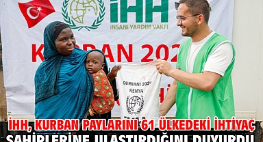 İHH, kurban paylarını 61 ülkedeki ihtiyaç sahiplerine ulaştırdığını duyurdu