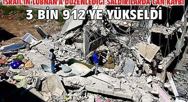 İsrail'in Lübnan'a düzenlediği saldırılarda can kaybı 3 bin 912'ye yükseldi