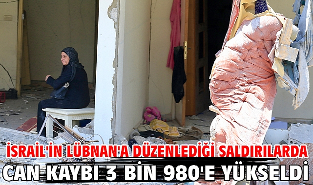 İsrail'in Lübnan'a düzenlediği saldırılarda can kaybı 3 bin 980'e yükseldi