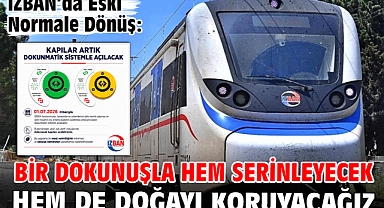 İZBAN’da Eski Normale Dönüş: Bir Dokunuşla Hem Serinleyecek Hem de Doğayı Koruyacağız!