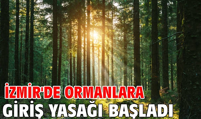 İzmir'de ormanlara giriş yasağı başladı