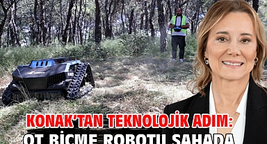 Konak’tan teknolojik adım: Ot biçme robotu sahada